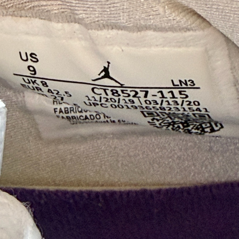 Jordan 4 Retro Mid Purple Metallic size 9 - Picture 8 of 8
